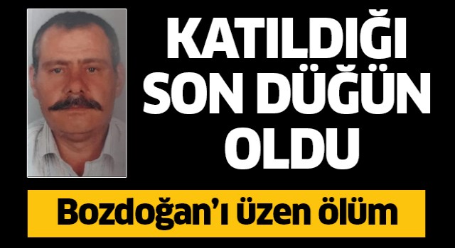 Bozdoğan'ın üzen ölüm!