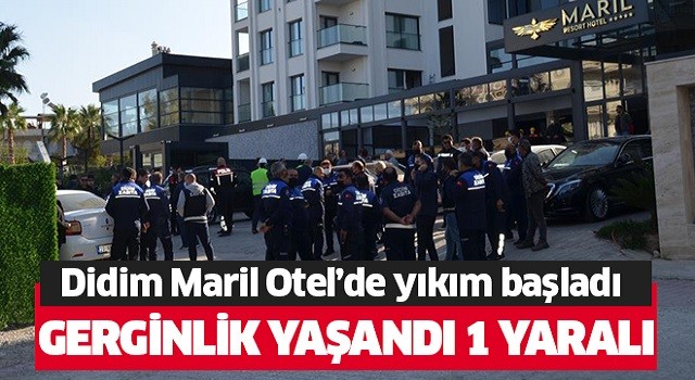 Didim’de “İkiz kulelerin” yıkımına başlandı