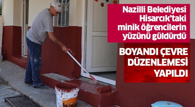 Nazilli Belediyesi Hisarcık’taki minik öğrencilerin yüzünü güldürdü