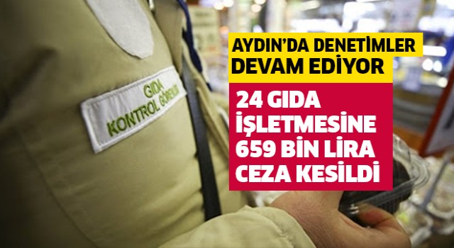 Aydın'da 24 gıda işletmesine 659 bin lira ceza kesildi