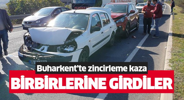 Buharkent'te zincirleme kaza!