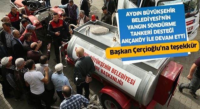 Büyükşehir'den Akçaköy'e yangın söndürme tankeri