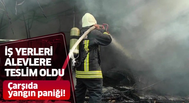 Çok sayıda iş yeri alevlere teslim oldu