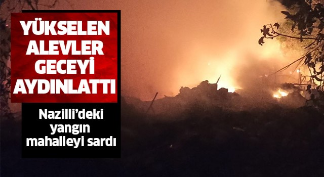 Nazilli'deki yangın mahalleyi sardı