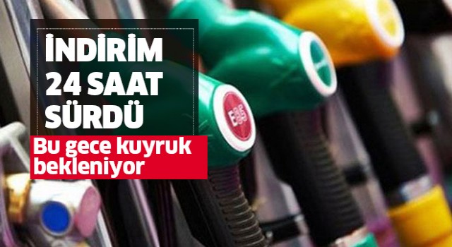 İndirim 24 saat sürdü