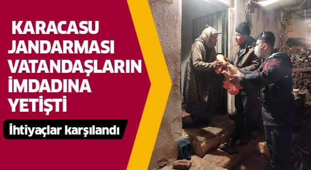 Karacasu’da vatandaşların ihtiyaçlarını jandarma karşıladı