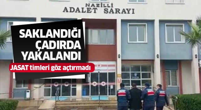 Saklandığı çadırda JASAT'a yakalandı