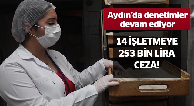  Aydın'da 14 işletmeye 253 bin TL ceza!