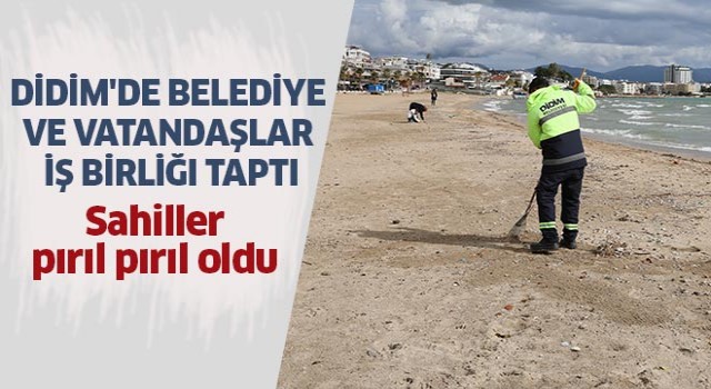 Didim'de belediye ve vatandaşların iş birliğiyle sahiller pırıl pırıl