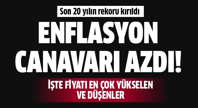 Enflasyon canavarı azdı!