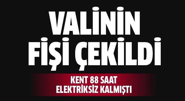 Valiyi görevden aldıran kesinti!