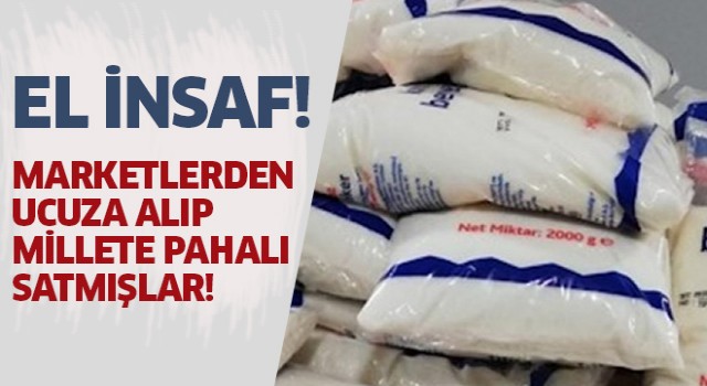 5 kg şekerleri marketlerden toplayıp daha pahalı sattılar