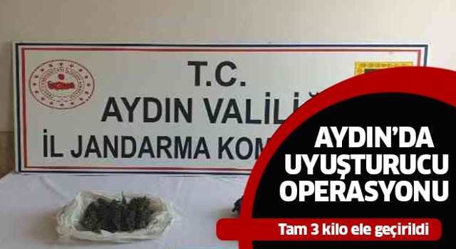 Aydın'da 3 kilo uyuşturucu ele geçirildi