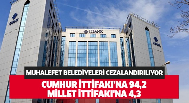 İLBANK’ın musluğu iktidar belediyelerine bağlanmış! Cumhur İttifakı'na 94,2, Millet İttifakı'na 4,3