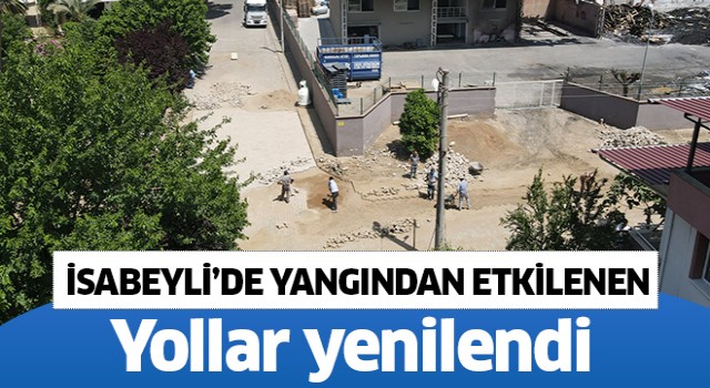 İsabeyli’de yangından etkilenen yollar yenilendi