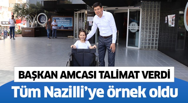 Başkan Özcan küçük çocuğun isteğini kırmadı