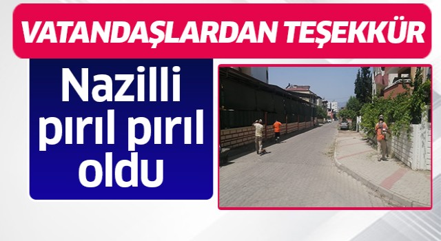 Nazillili vatandaşlardan Temizlik İşleri Müdürlüğü'ne teşekkür