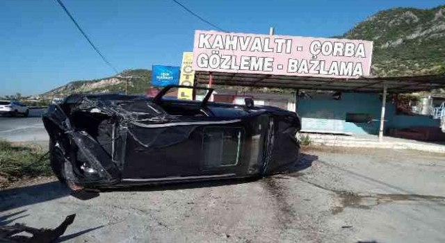 Aydın'da otomobil takla attı: 1 yaralı