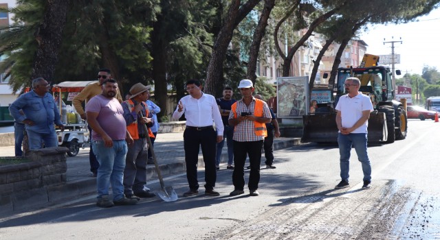 Nazilli’de deforme olan asfalt yenilendi