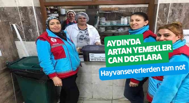 Aydın'da artan yemekler can dostlara veriliyor