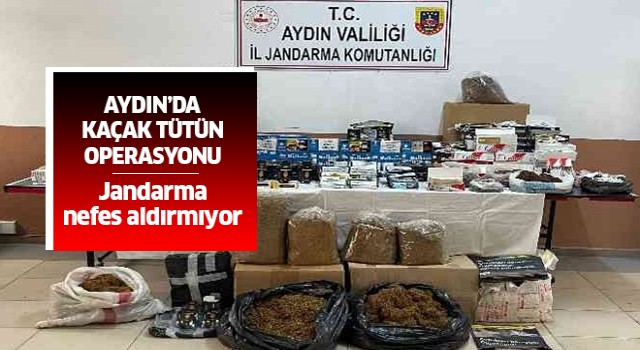 Aydın'da Jandarmadan kaçak tütün operasyonu: 2 gözaltı
