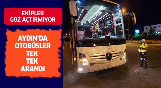 Aydın'da otobüsler tek tek kontrol edildi