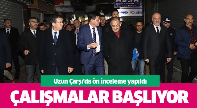 Nazilli Uzun Çarşı'da çalışmalar başlıyor