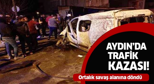 Aydın'da araç işyerine daldı