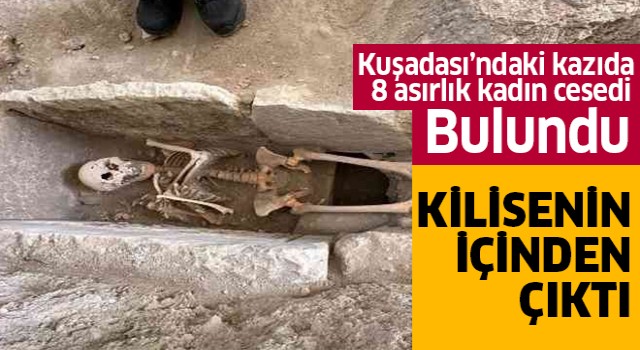 Aydın'da yaklaşık 8 asırlık kadın iskeleti bulundu