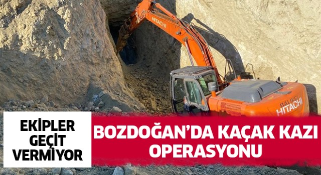 Bozdoğan'da kaçak kazıya suçüstü!