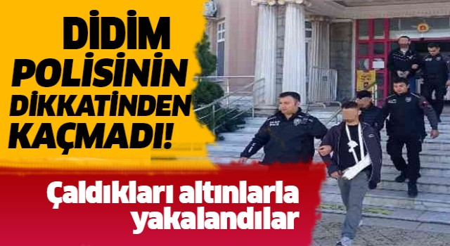 Didim'de villa hırsızları yakayı ele verdi