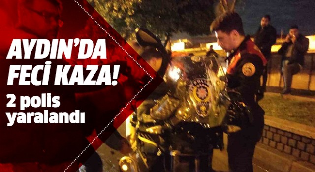 Aydın'daki kazada 2 polis yaralandı