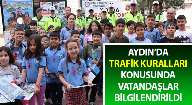 Aydın’da jandarma ve trafik ekipleri, vatandaşları bilgilendirdi