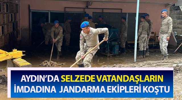 Jandarma ekiplerinden selzede vatandaşlara yardım eli