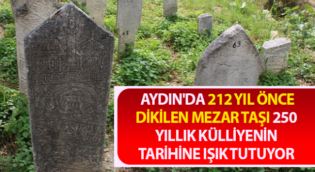 Tarihi külliyenin tasviri 2 asırlık mezar taşında bulundu