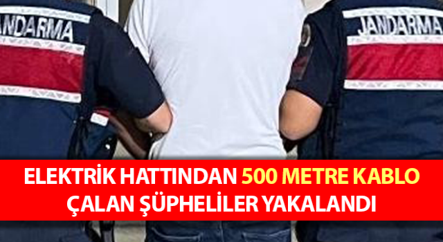 Aydın’da 500 metre kablo çalan şüpheliler yakalandı