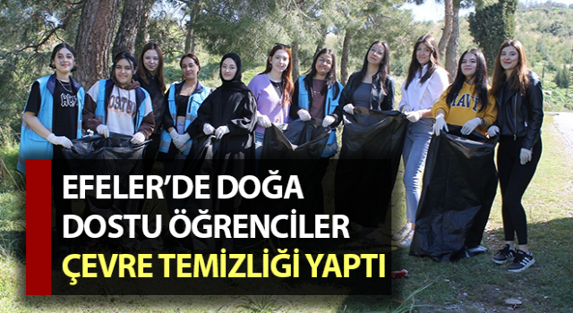 Doğa dostu öğrenciler, çevre temizliği yaptı