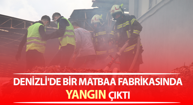 Matbaa fabrikasında korkutan yangın