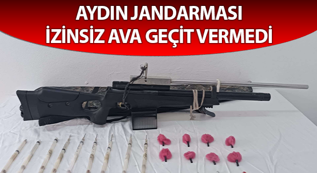 Aydın jandarması izinsiz ava geçit vermedi