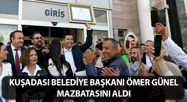 Başkan Günel, mazbatasını aldı