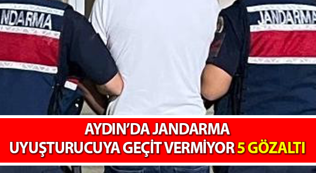 Jandarma uyuşturucuya geçit vermiyor: 5 gözaltı