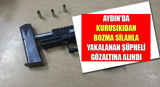 Kurusıkıdan bozma ruhsatsız silahla yakalandı