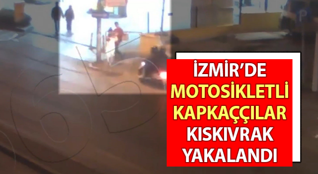 Motosiklet ile kapkaç anları güvenlik kameralarına yansıdı