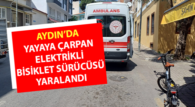 Yayaya çarpan elektrikli bisiklet sürücüsü yaralandı