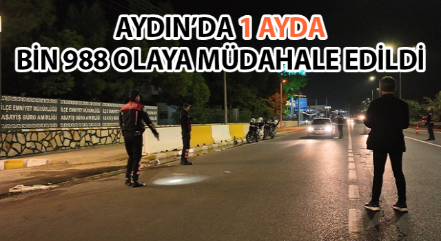 Aydın’da bin 988 olaya müdahale edildi