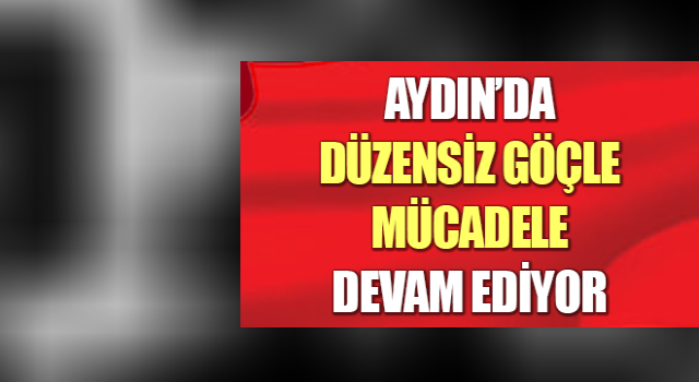 Aydın’da düzensiz göçle mücadele sürüyor