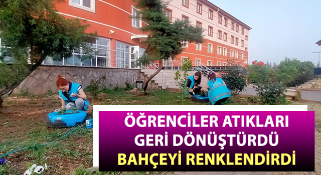 Aydın’da üniversite öğrencileri, yurt bahçesini renklendirdi