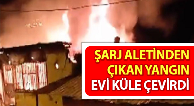 İzmir’de 2 katlı ev alev alev yandı
