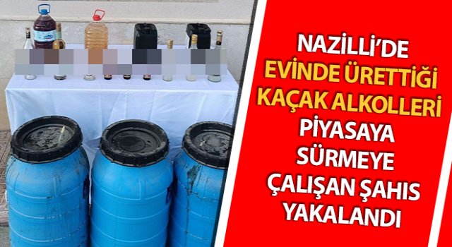 Kaçak alkolü piyasaya süremeden yakalandı