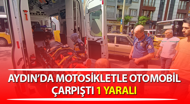 Motosikletle otomobil çarpıştı: 1 yaralı